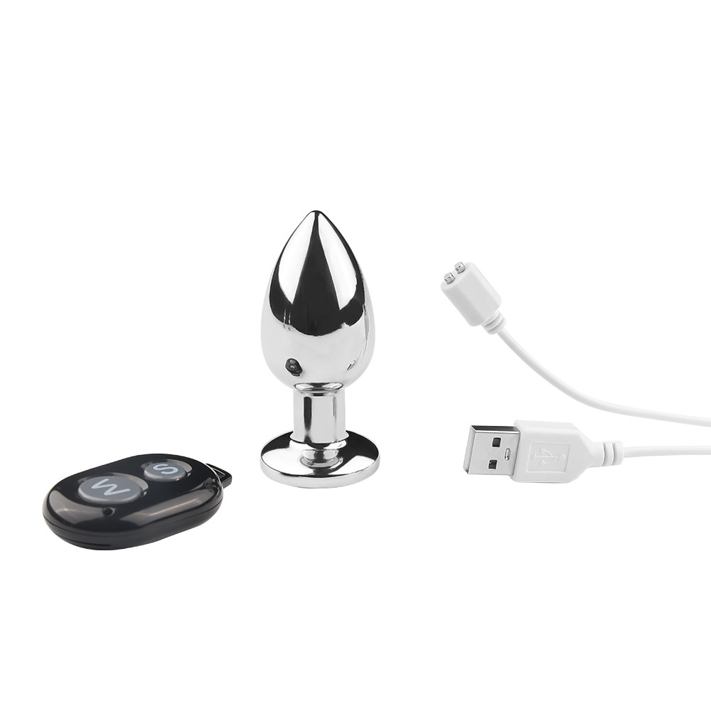 Plug anal de luxo em metal 10 Vibrações e controle Remoto