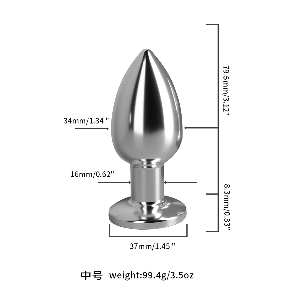 Plug anal de luxo em metal 10 Vibrações e controle Remoto 2052
