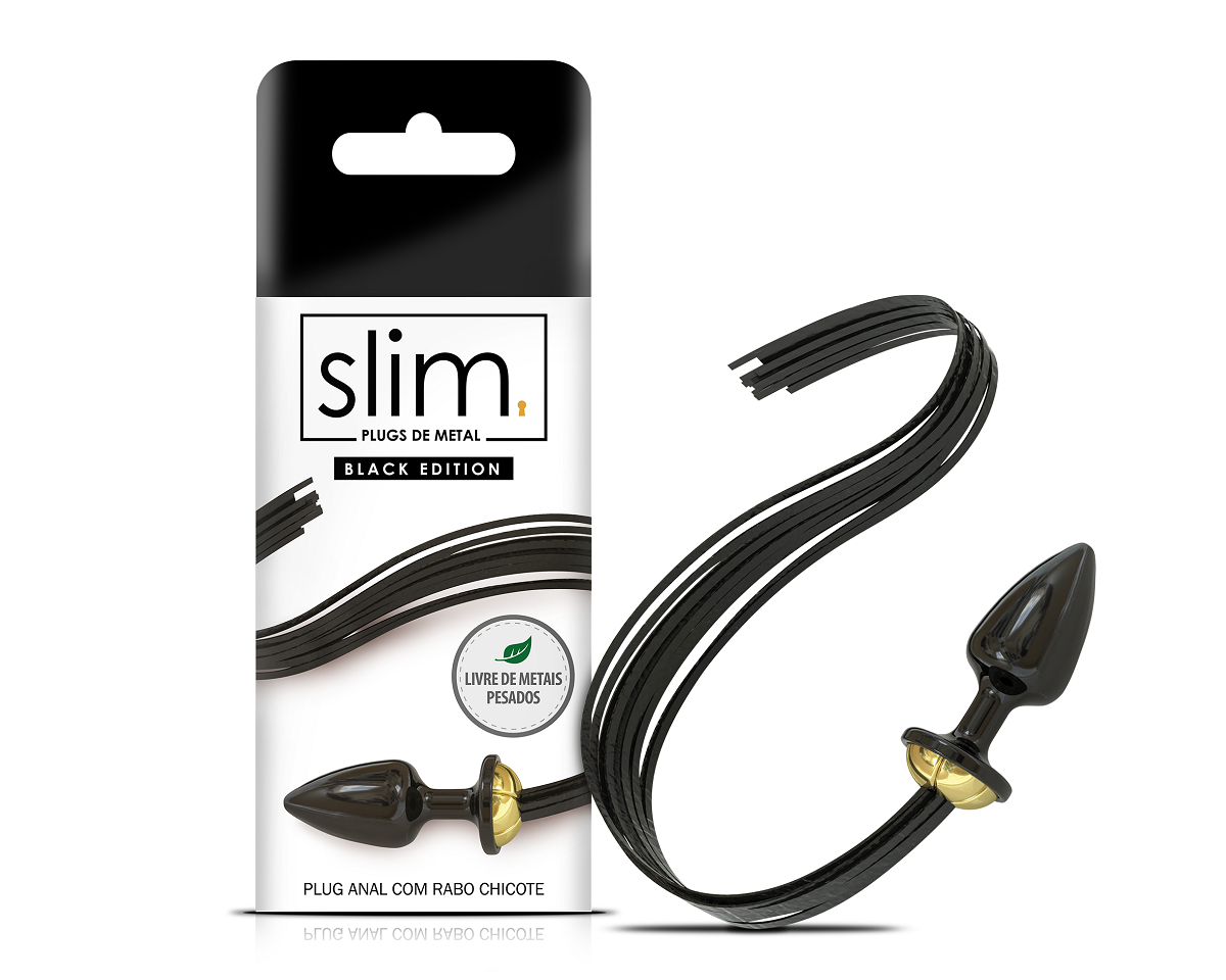 PLUG ANAL RABO CHICOTE 7 24X2 96 CM LINHA SLIM 3295