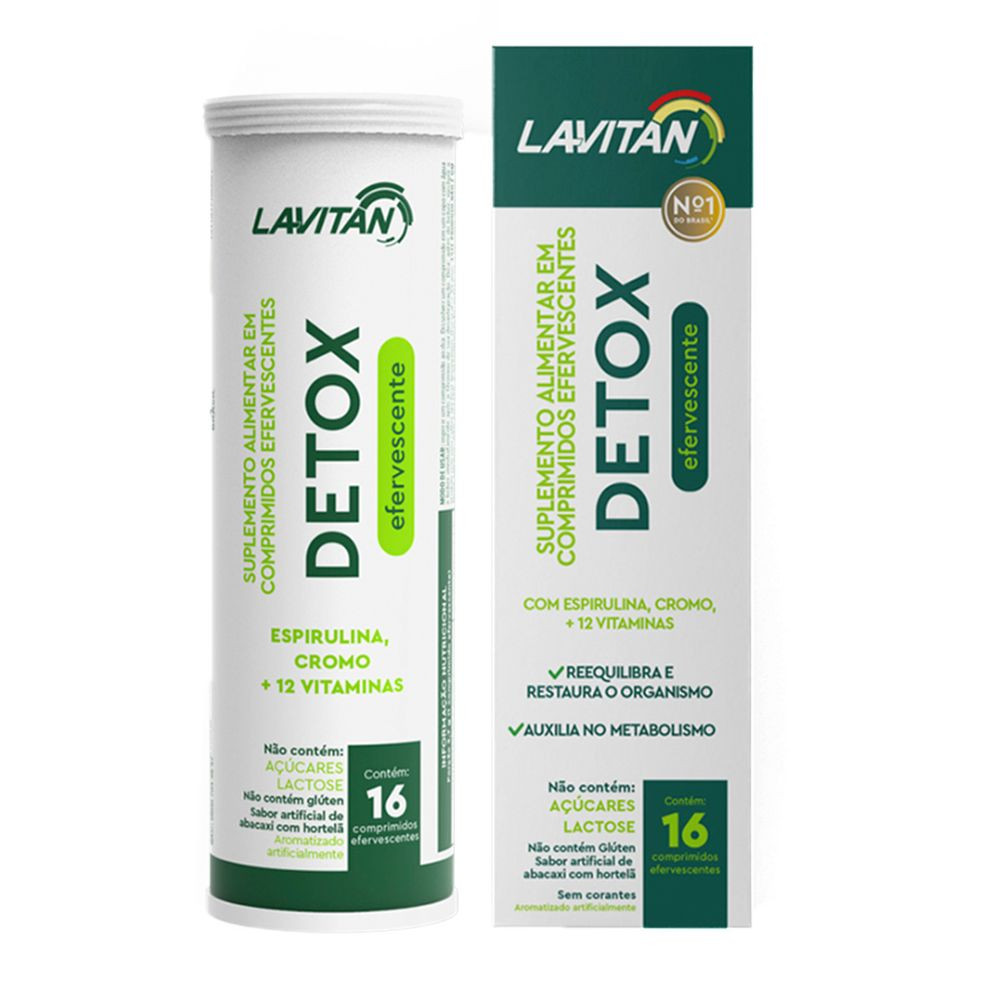 Lavitan Suplemento Alimentar Detox 16 Comprimidos Efervescentes CIMED - 2679