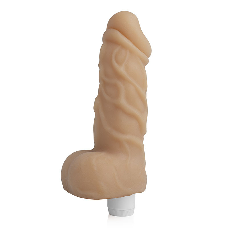 Prótese em Cyber Skin - Big Boss - 18,5x5cm com escroto e vibrador - 1197