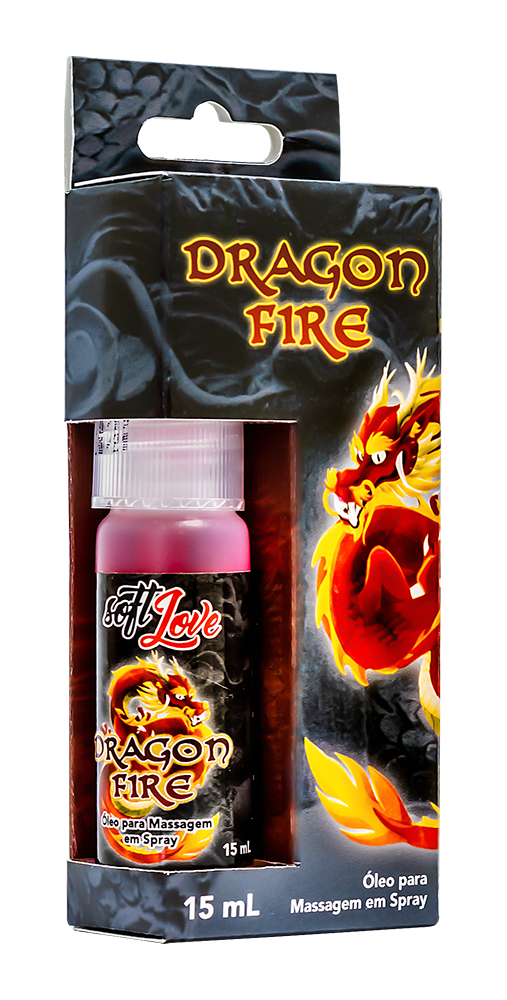 Óleo Para Massagem Em Spray Dragon Fire Jatos 15ml Soft Love - 7210