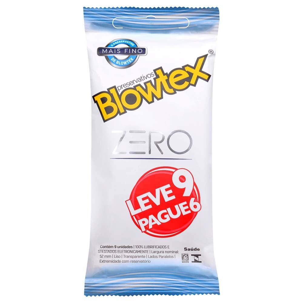 Preservativo Zero Mais Fino Pague 06 Leve 09 Unidades Blowtex - 1218