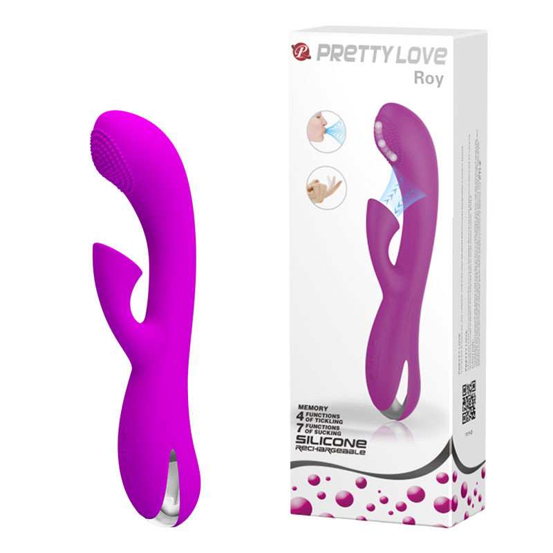 Vibrador Ponto G Estimulador Clitoriano Sugador 7 Modos de Sucção e 4 Modos de Estimulação – PRETTY LOVE ROY - 1783