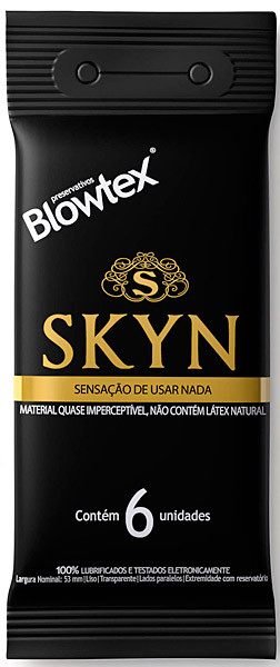 Preservativo Blowtex SKYN (SENSAÇÃO DE USAR NADA) - Com 6 Unidades