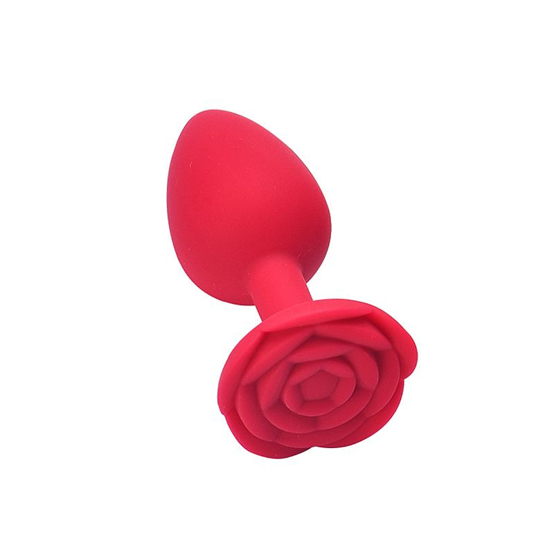 Plug Anal em silicone - Formato de Rosa - Tamanho P - 7,0x2,5 - 1287