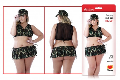 Fantasia Plus Size - Militar