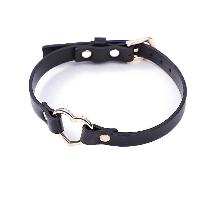 Coleira Bondage com Coração / Choker - Preto - 7175