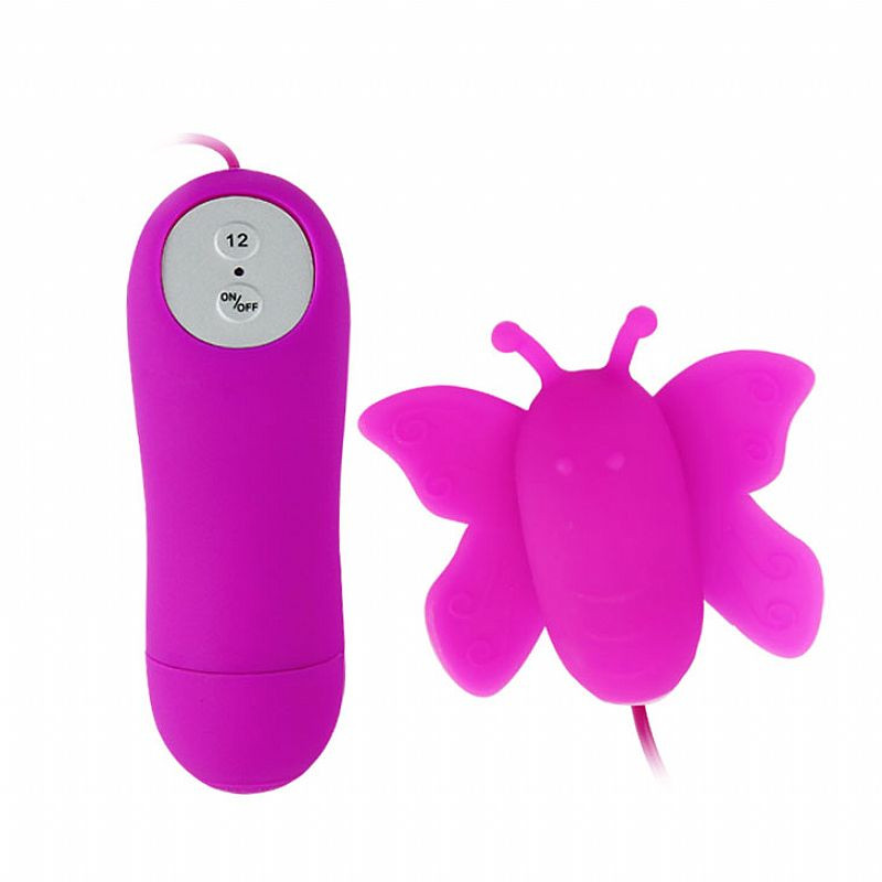 Vibrador Bullet Borboleta Silicone Cirúrgico com 12 Velocidades - Pretty Love
