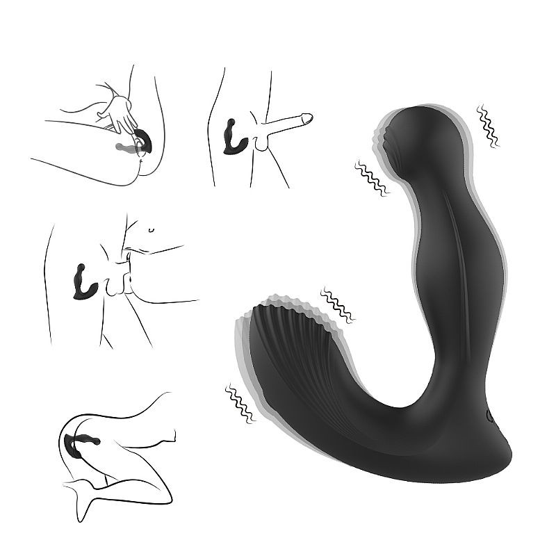 Vibrador Masaegador de Próstata e Ponto G com Dedilhar  - 6174
