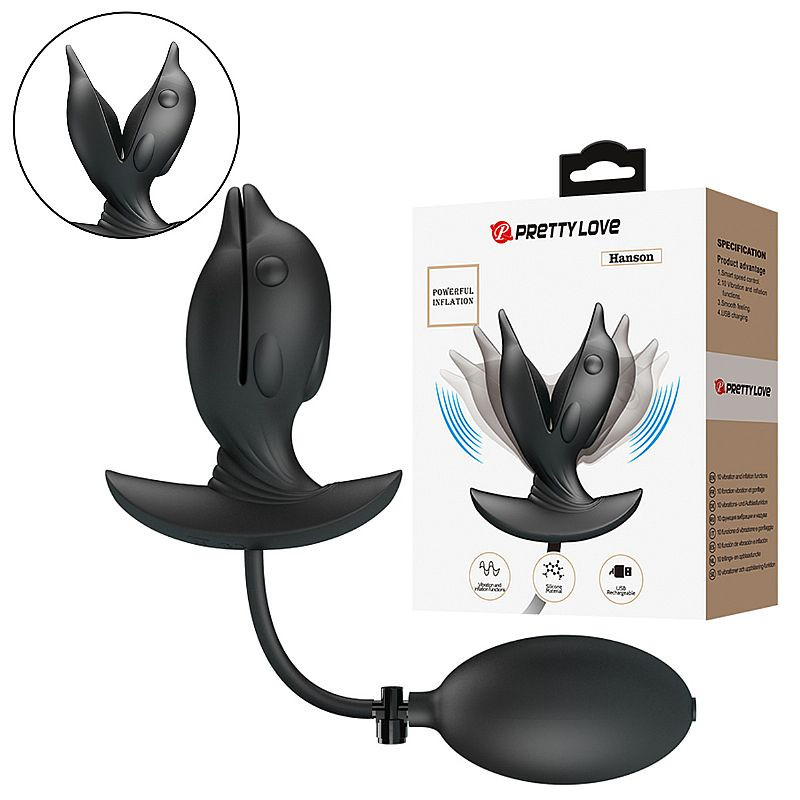 Plug Anal Inflável com Vibrador - Hanson - Pretty Love - 7178