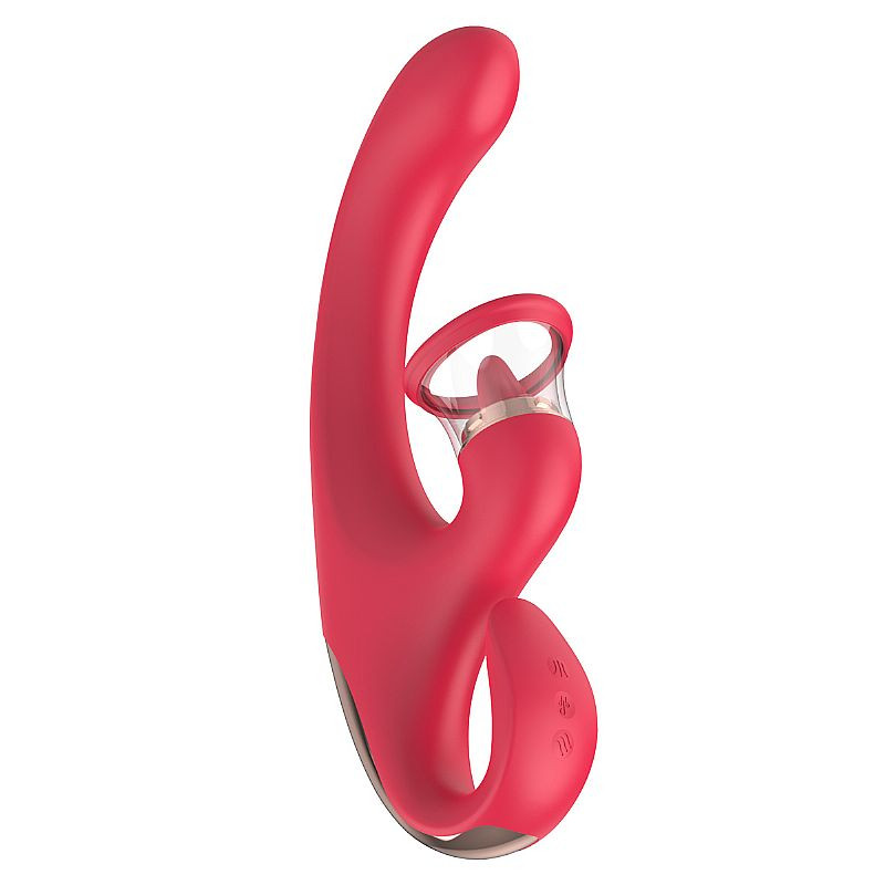 Vibrador de Ponto G e clitóris com Língua e Sucção - Sandra - S-Hande - 3850