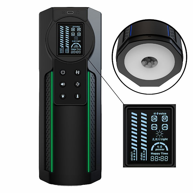 Masturbador Lanterna com Vai e Vem / e Voz / com Led colorido - 2919