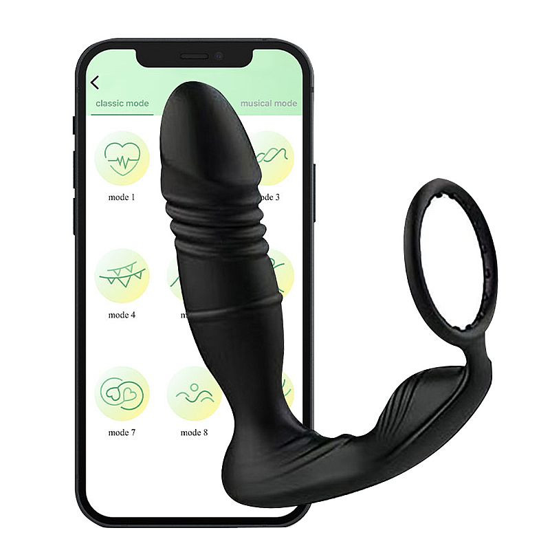 Vibrador de Próstata com Anel e Vai e Vem via APP - À Longa Distância - 7215