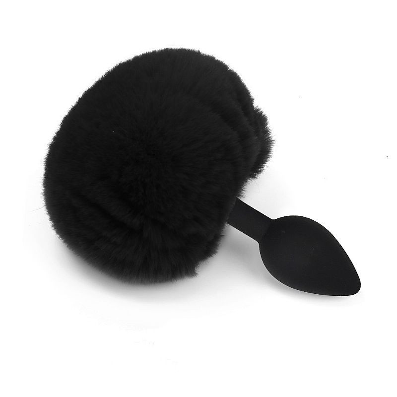 Plug Anal em Silicone - Pompom de Coelho - Tamanho P - 1686