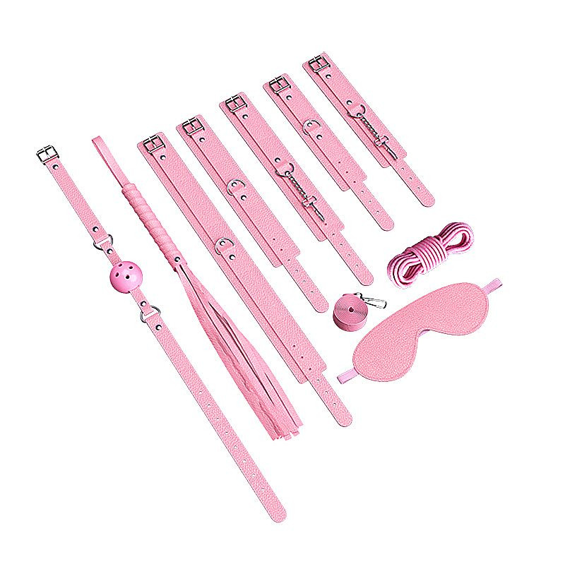 Kit com 8 Sado Erótico - Bandage BDSM Rosa - 3946