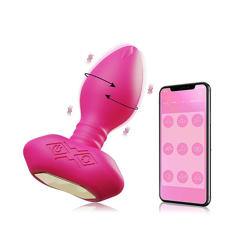 Plug Anal com Vibro e Rotação - À Longa distância - APP - 3599