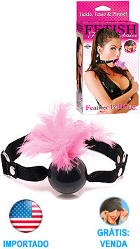 Mordaça Pluma Feather Ball Gag