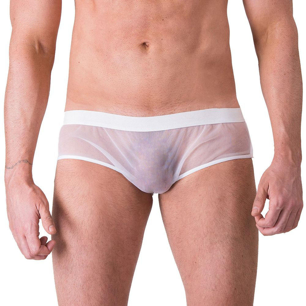 Cueca Sensual Em Tule Branco Sexy Fantasy - 3159