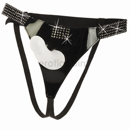 Cinta peniana ajustável com detalhes em strass - PIECE DIAMOND HARNESS - CALIFORNIA EXOTIC