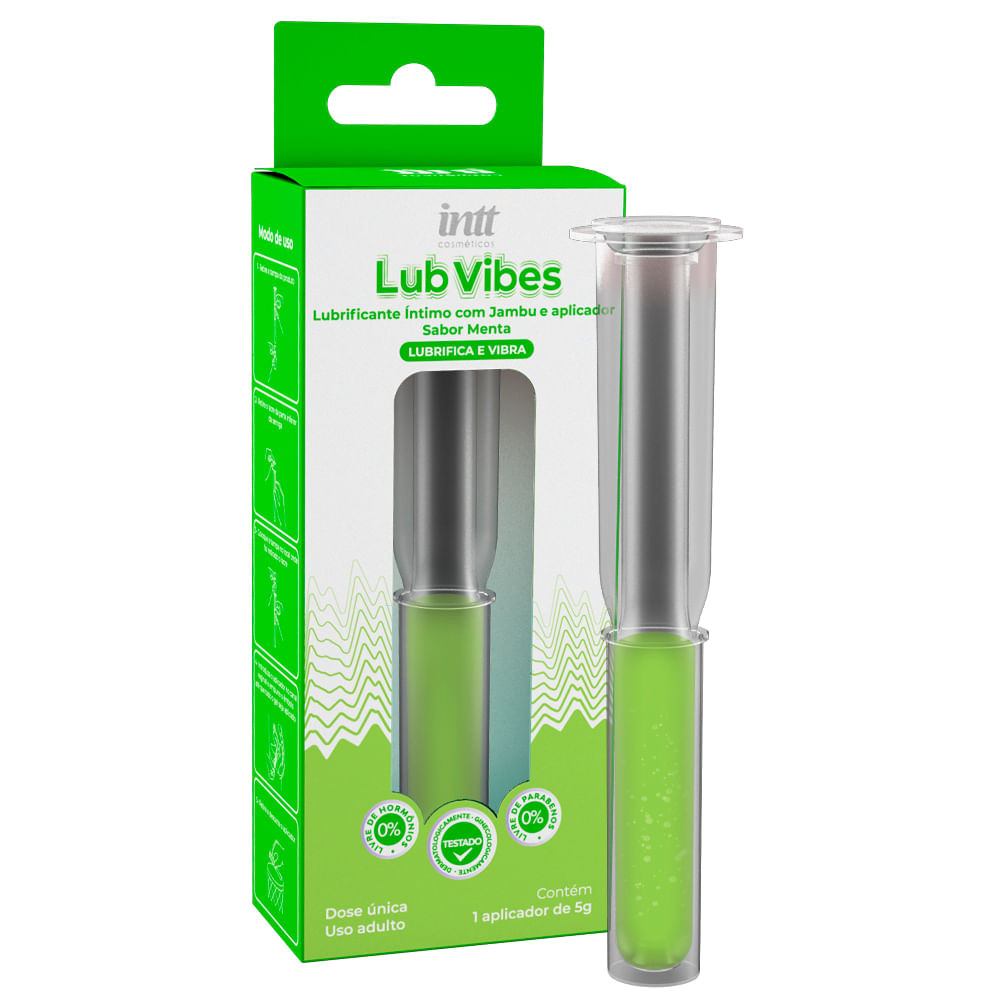 Lub Vibes Lubrificante Íntimo Com Jambu E Aplicador 5g Intt Wellness Menta - 3547