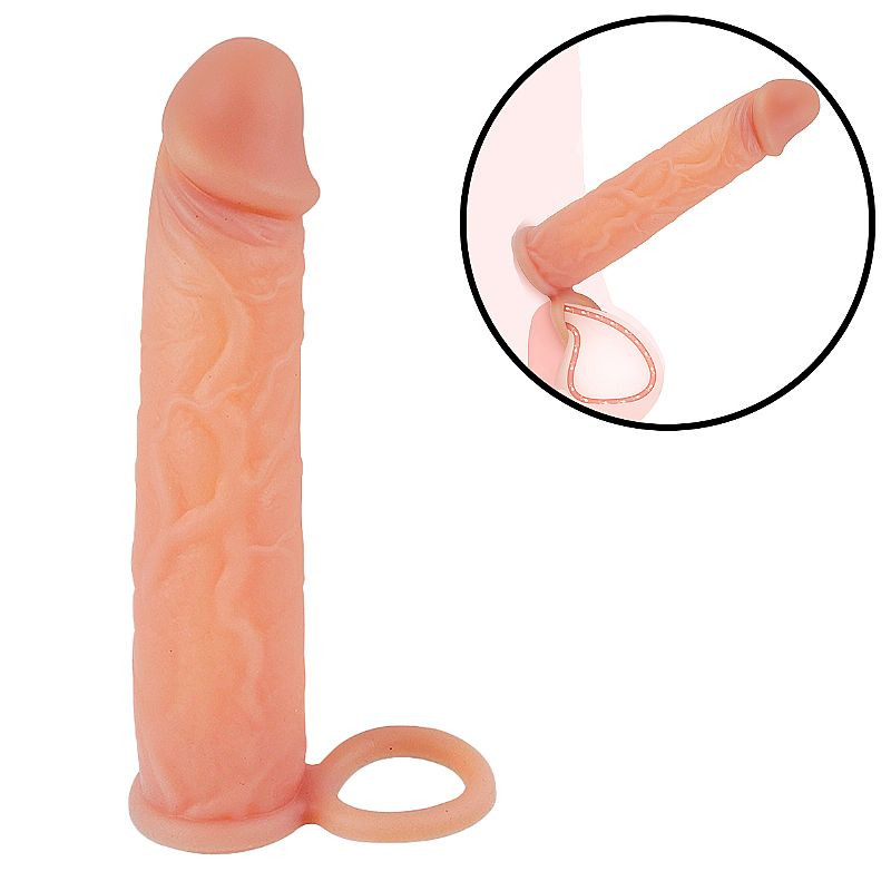 Capa Peniana Silicone com Anel - 19.0 x 3.6 cm - 7786