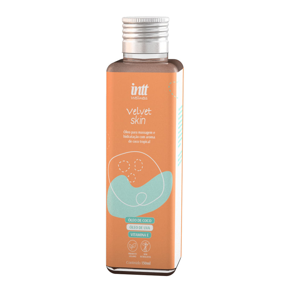 Velvet Skin Óleo Para Massagem Corporal De Coco Tropical 130ml Intt Wellness - 4569