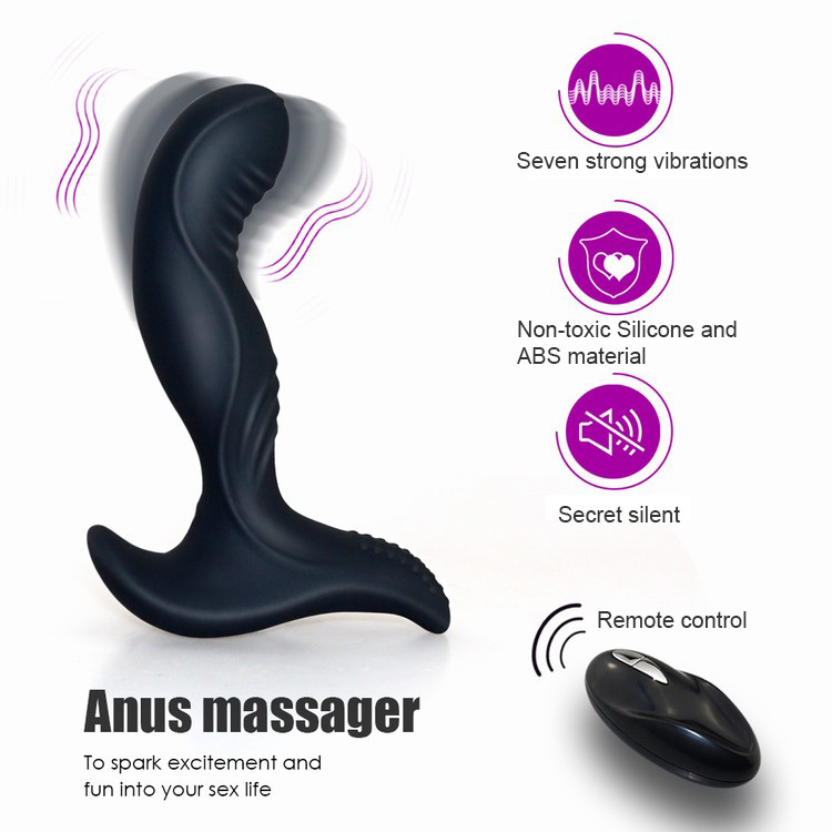 Massageador de Próstata Recarregável Wireless Escalonado com 7 Modos de Vibração - 4615