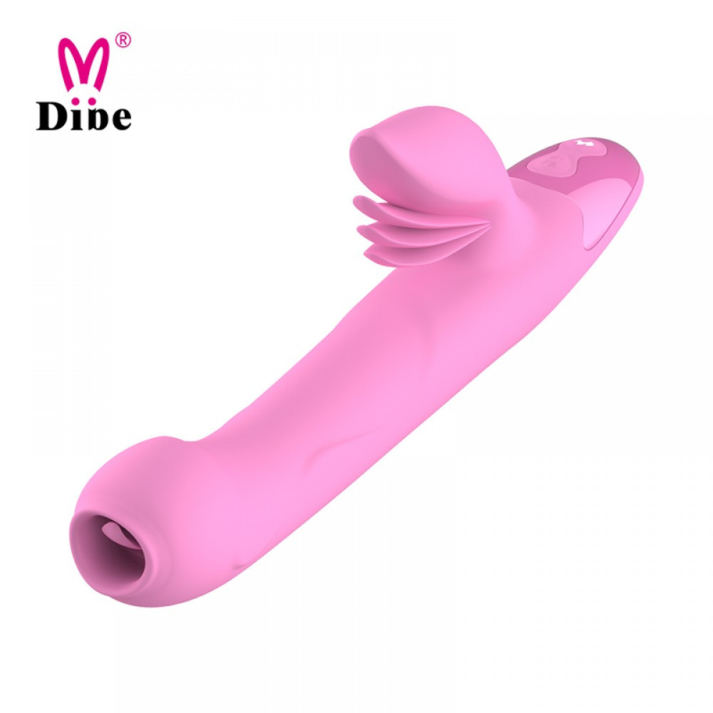 Vibrador recarregável possui em sua ponta uma língua que se movimenta com a vibração. Dispõe de 7 modos de vibração - DB067