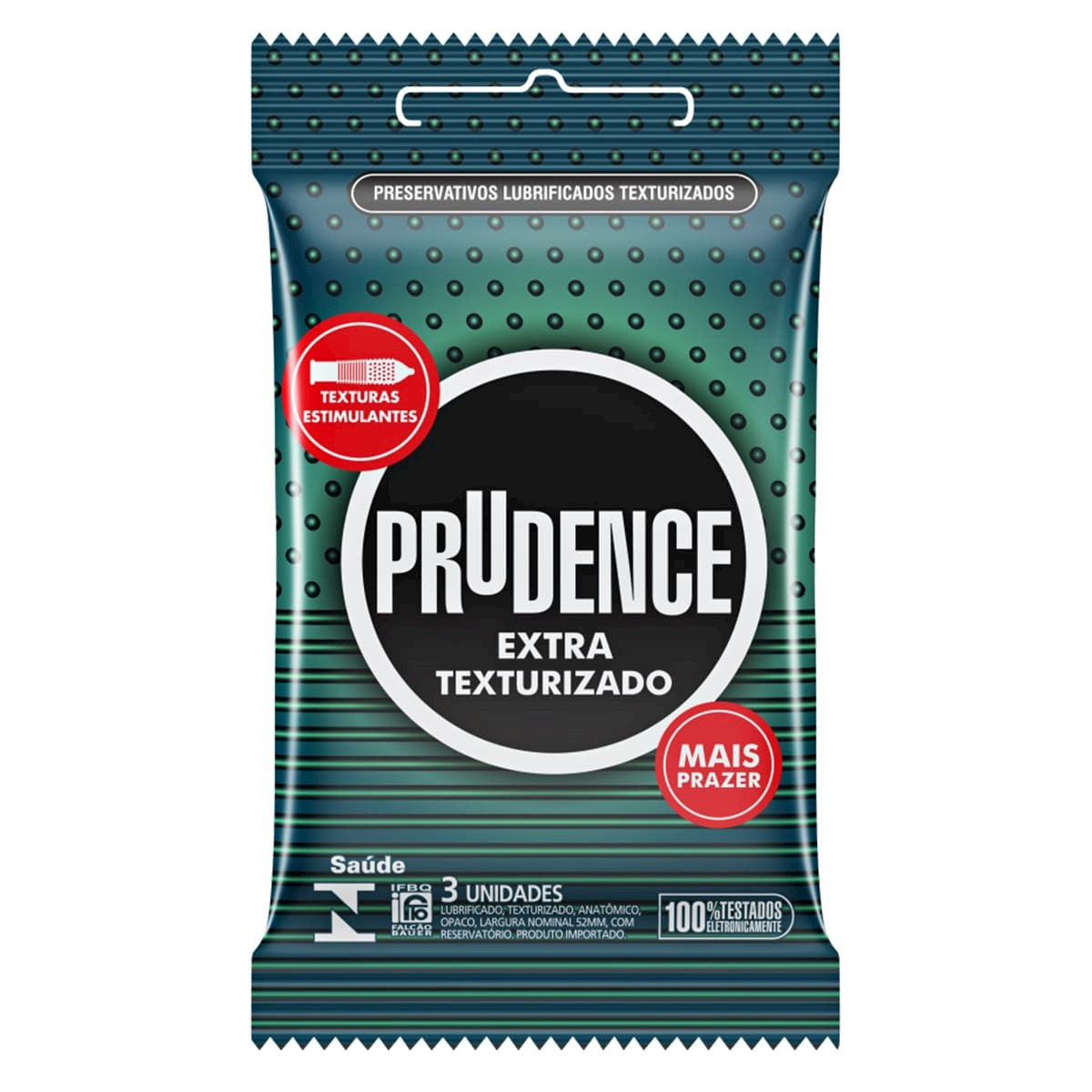 Preservativos Extra Texturizado Prudence - 03 unidades - 4850