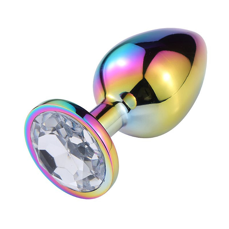 Plug Anal de Aço com Pedra de Cristal - Tamanho G - 5298