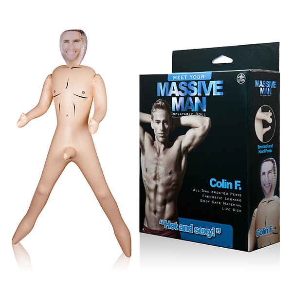 Boneco Inflável com Pênis Ereto Colin F - Nanma - 5462