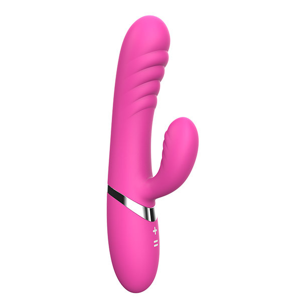 Vibrador Silicone Recarregável Dupla estimulação  - Adela - 25 Modos de Vibração - 5470