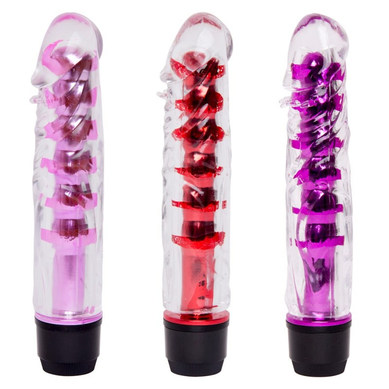 Vibrador Multivelocidade com Capa Lisa Transparente - PE011B