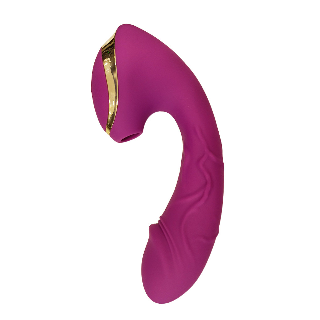 Vibrador Penetrável Texturizado com Estimulador de Língua - 3870