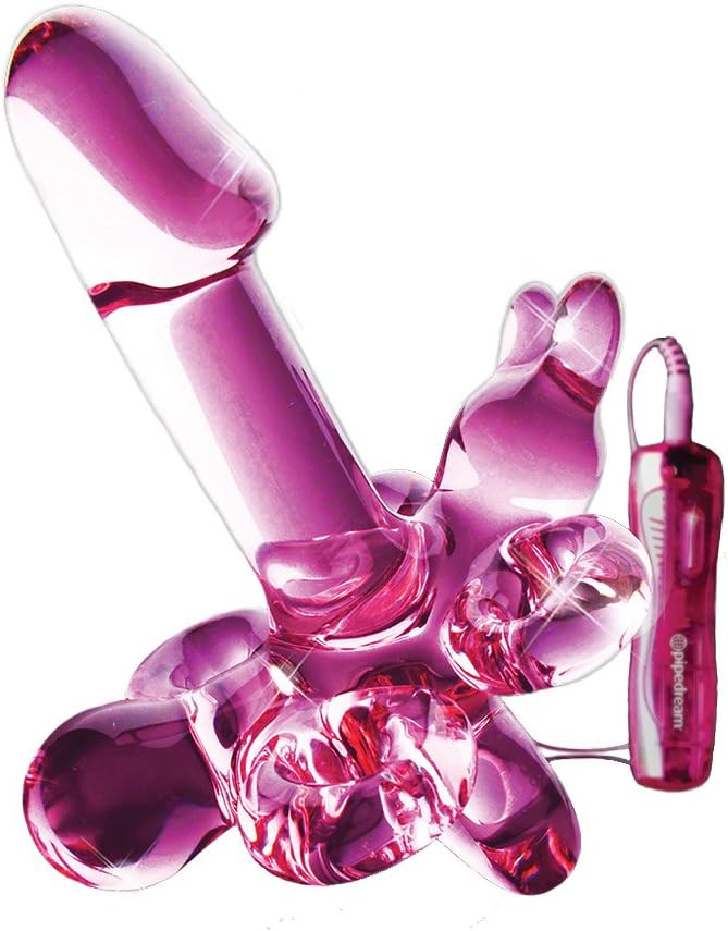 Penetrador Cristal Pipedream Icicles No. 34 10 funções mãos livres Strap-On - 546