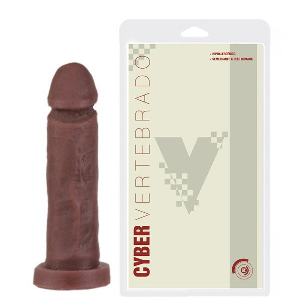 Prótese Realística Cyber Skin Vertebrada - Cor Chocolate - 18,5x4 cm - 6251