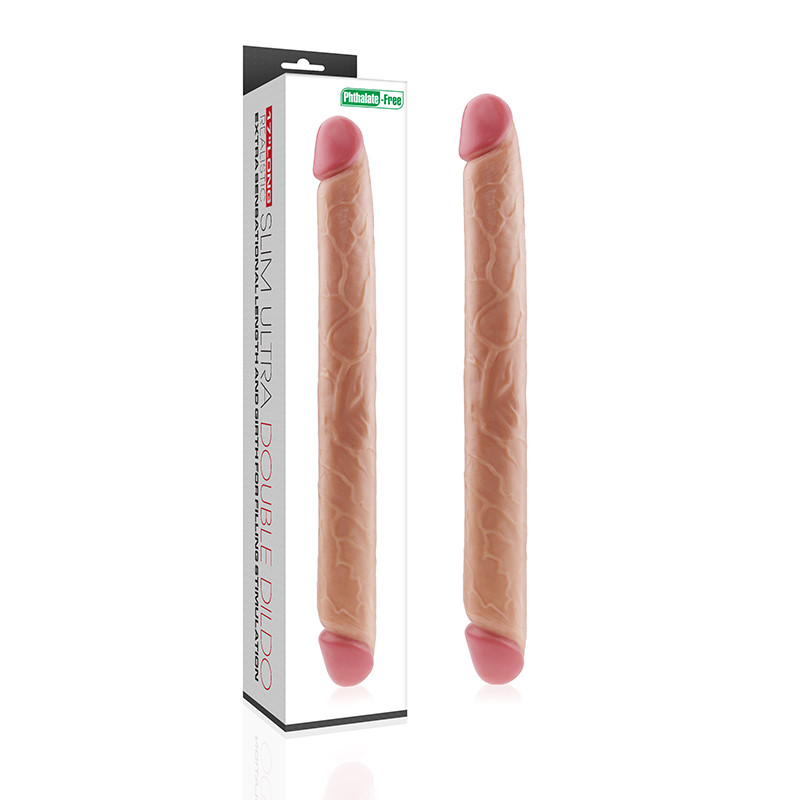 Pênis duplo 43,5 cm com Glande Avantajada - SLIM ULTRA DOUBLE DILDO - PE060