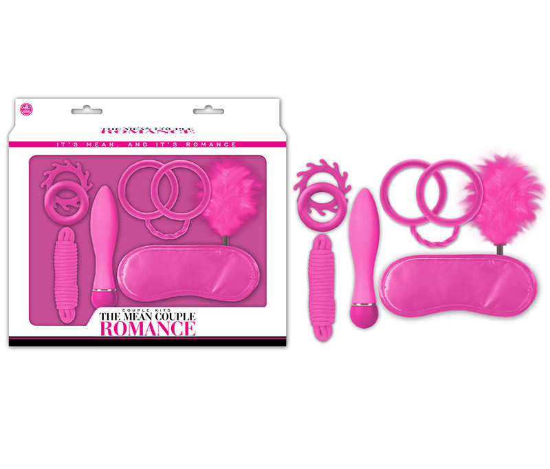 Kit The Mean Couple Romance Pink, Com Algema Silicone - 7084