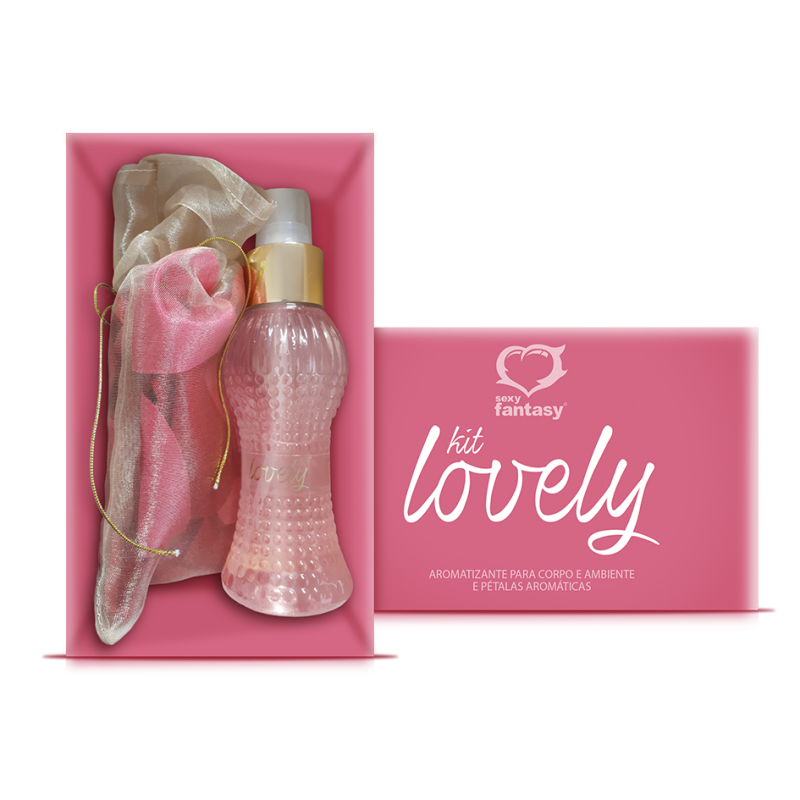 Kit Lovely composto por um aromatizante para corpo e ambiente e por 150 pétalas - 723