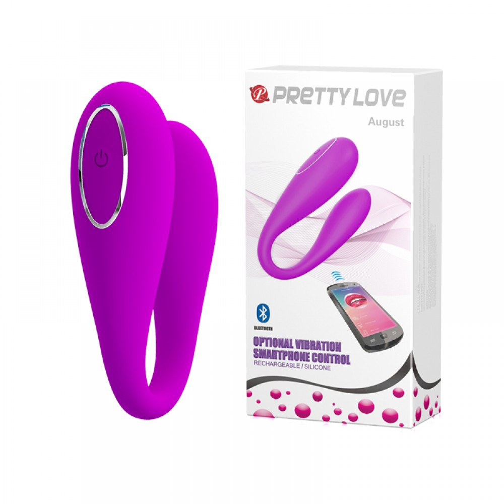 Vibrador de Casal com 12 Modos de Vibração Controlado via Bluetooth - PRETTY LOVE AUGUST - 922