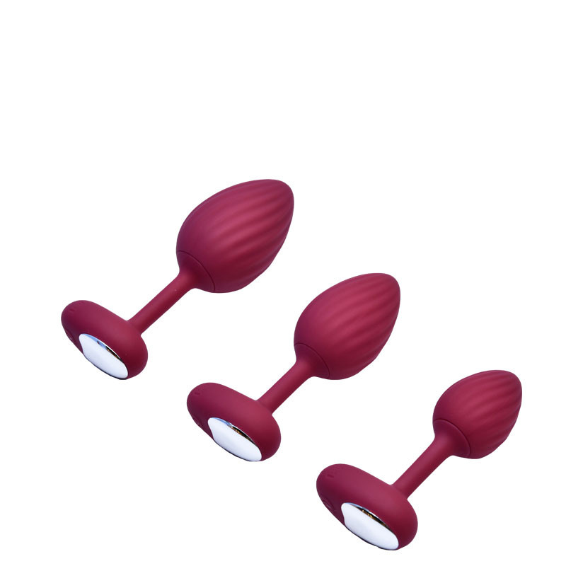 Kit com 3 Plugs Recarregáveis em Silicone com Controle Remoto – BUTT PLUG REMOTE  - 1952