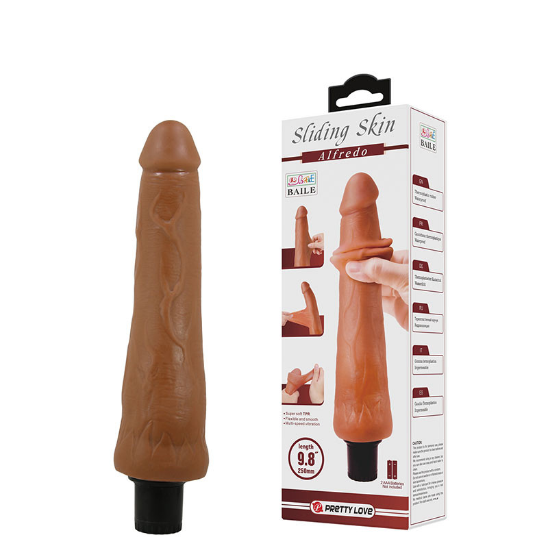 Pênis Realístico 21,5 cm, com Camada de Dupla Densidade e Vibração Multivelocidade – PRETTY LOVE ALFREDO - 5627