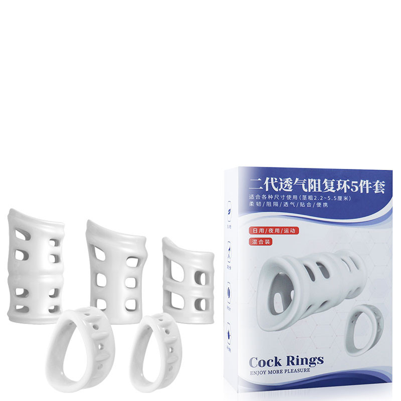 Kit com 5 Anéis de Alta Resistência Corretora do Prepúcio – COCK RINGS - 1052