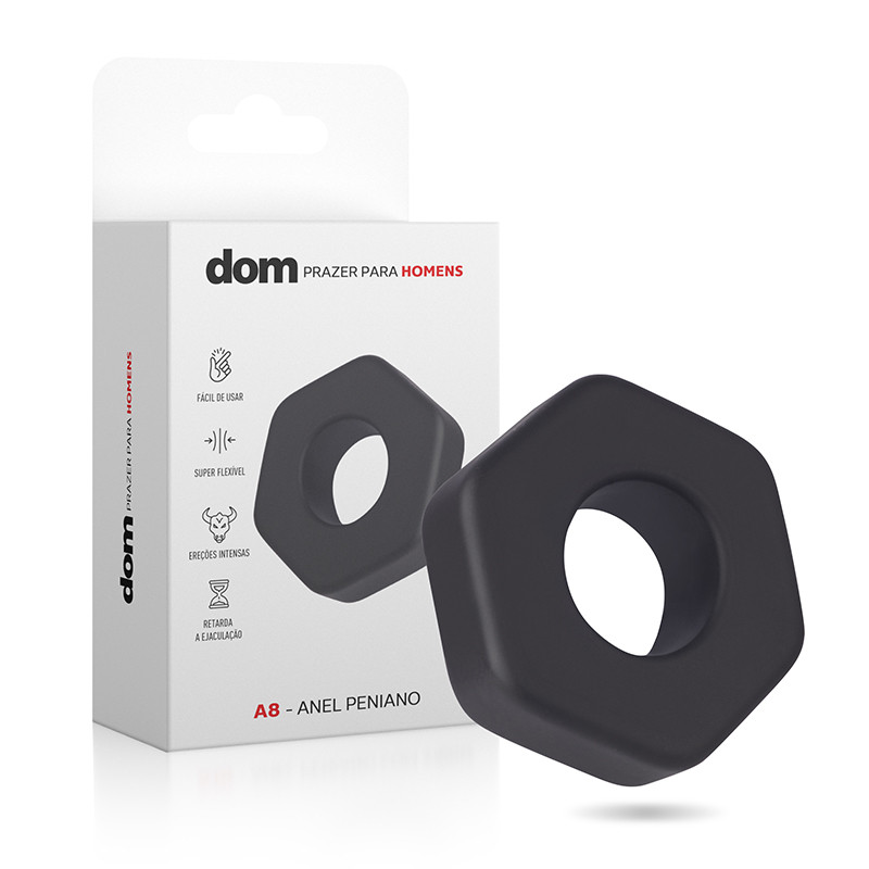 Anel Peniano Silicone DOM A8 - 1416