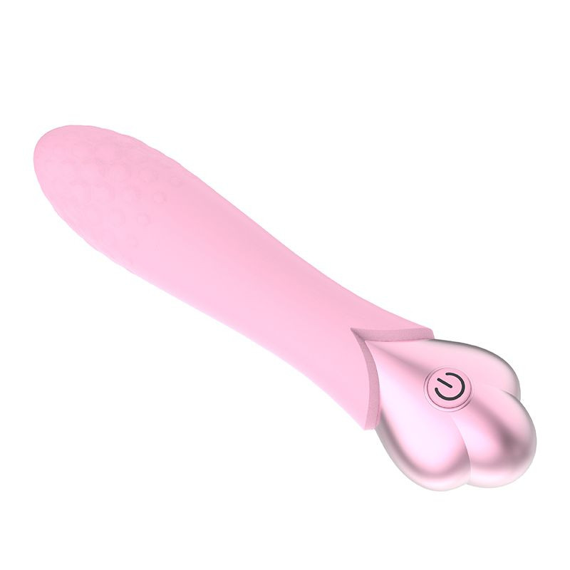 Vibrador Silicone Texturizado Recarregável Rosa - 3283