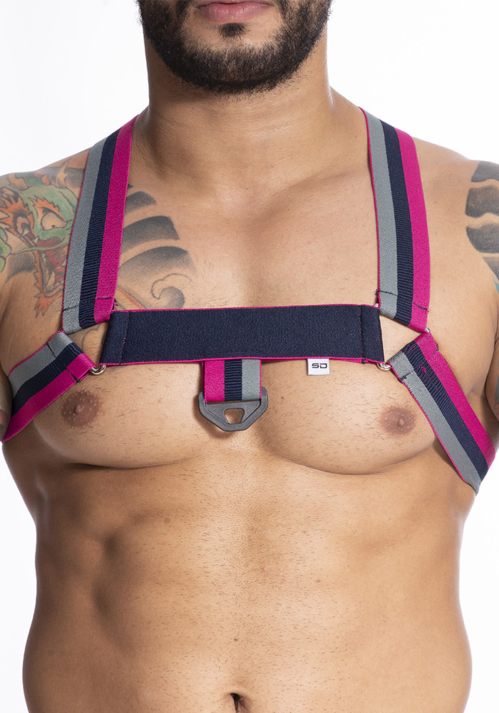 Harness Elástico Rosa Azul - HE008