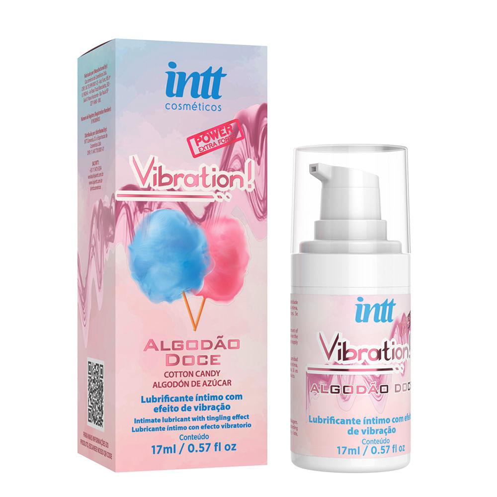 Vibration Gel Excitante Que Vibra Power Sabor Algodão Doce 17ml Intt