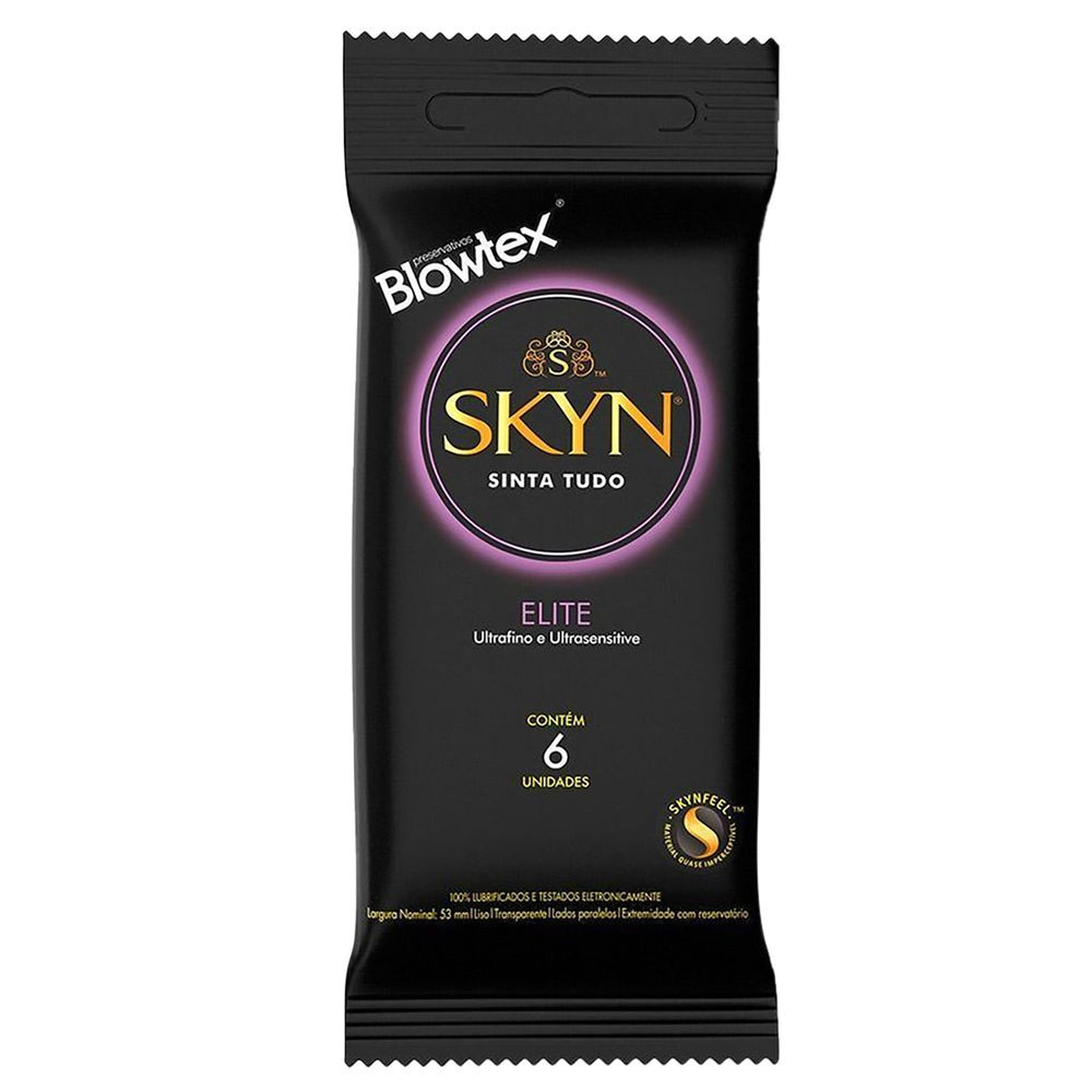 Skyn Elite Ultrafino E Ultrasensive Preservativo Lubrificado Com 6 Unidades Blowtex - 3798