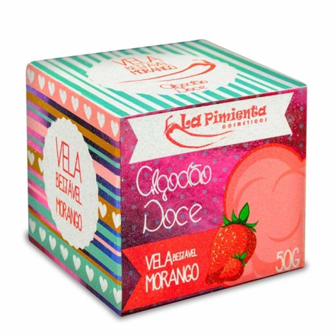 Vela Beijável Algodão Doce para Massagem de 50g La Pimienta - 6090
